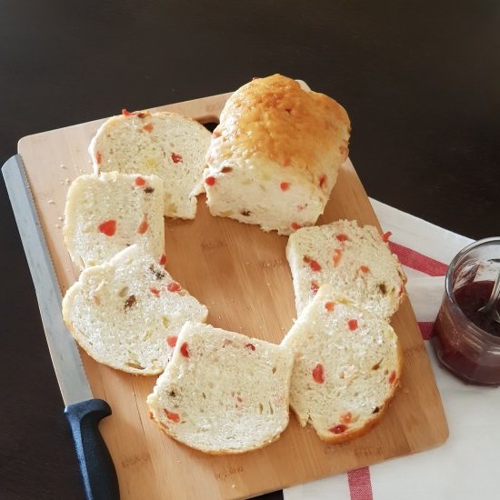 EGGLESS DRIED FRUIT BREAD RECIPE - Recipe photo by Jayanthy Asokan