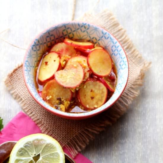 Quick Spring Radish Pickle - Recipe photo by Spice Chronicles