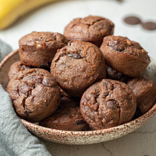 Double Chocolate Banana Muffins - Recipe photo by Becomingness