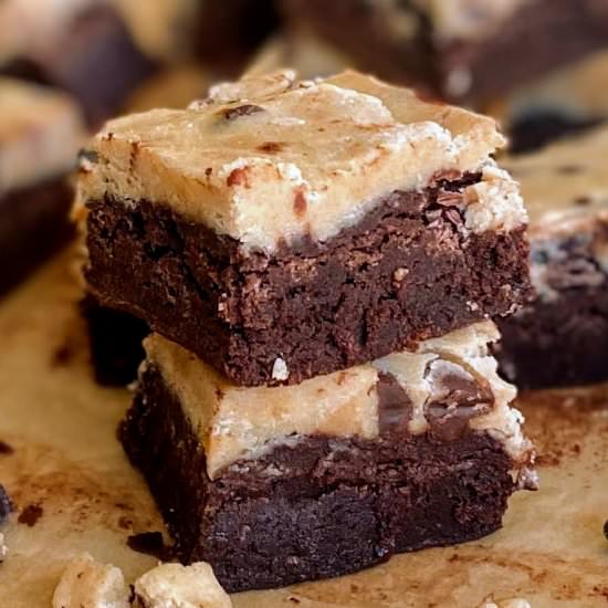 Cookie Dough Brownies - Recipe photo by Sweet Girl Treats