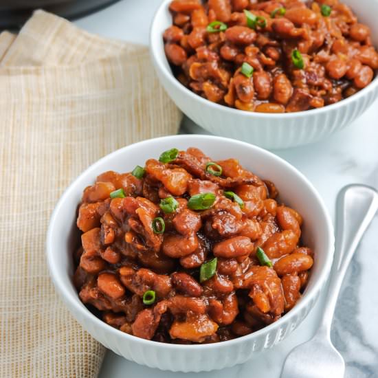 Instant Pot Baked Beans with BBQ - Recipe photo by EasyBudgetRecipes