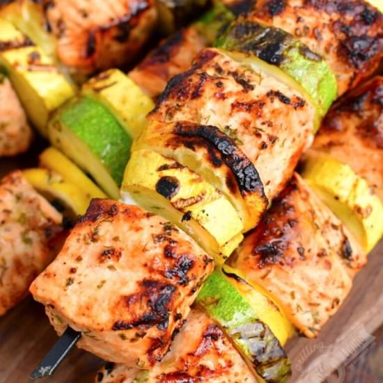 Grilled Salmon Kebobs - Recipe photo by GrillingSmokingLiving