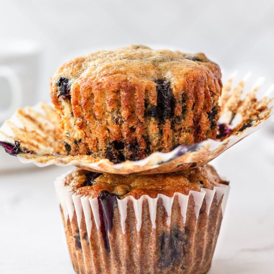Banana Blueberry Muffins - Recipe photo by bake and bacon