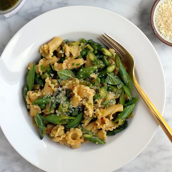 Spring Vegetable Pasta - Recipe photo by twoofakindcooks