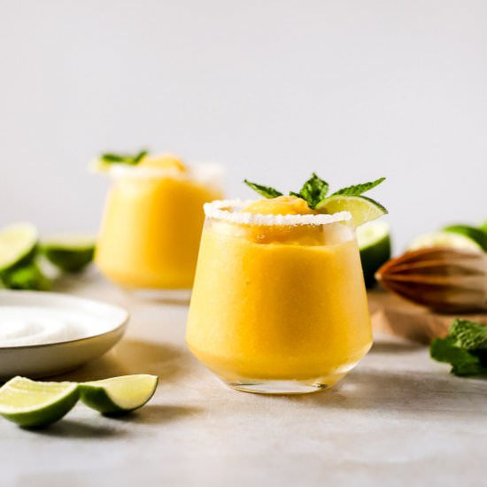 Frozen Mango Mint Margarita - Recipe photo by murmursofricotta