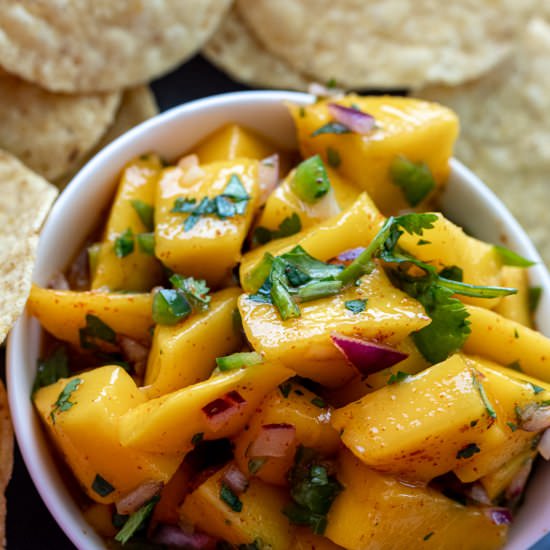 Simple Mango Salsa - Recipe photo by Aredspatula