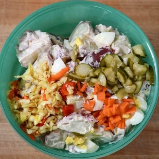 Potato Salad with Fermented Veggies - Recipe photo by Emillie