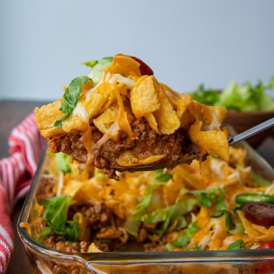 Walking Taco Casserole Bake - Recipe photo by MamaGourmand
