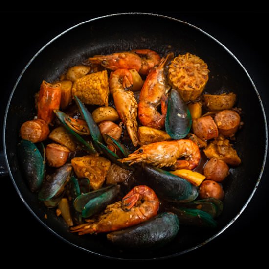 Louisiana Seafood Boil - Recipe photo by whenavagabondcooks