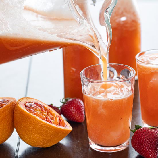Pineapple Strawberry Agua Fresca - Recipe photo by Aredspatula