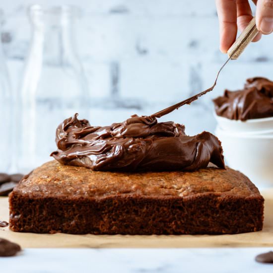 Banana snack cake - Recipe photo by katethebaker