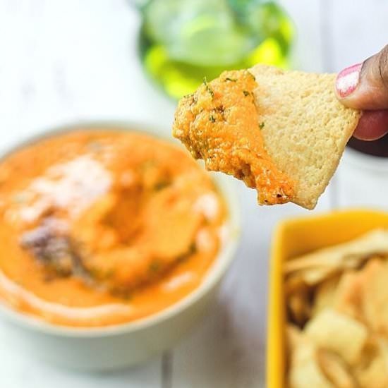 Healthy Carrot Hummus - Recipe photo by ChefMireille