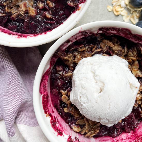 Healthy Blueberry Crisp - Recipe photo by frozen_bananas_