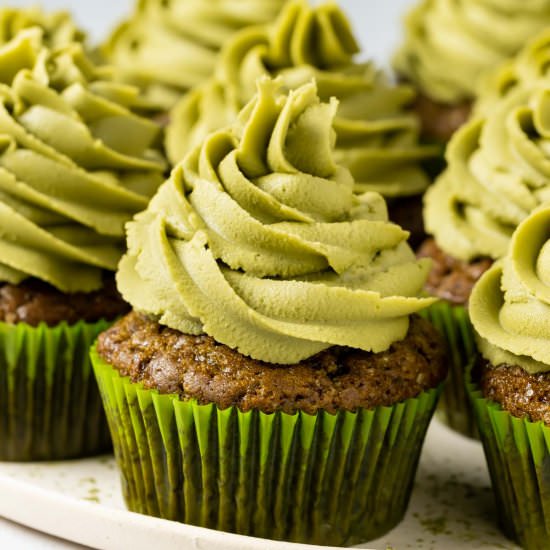 Vegan Matcha Cupcakes - Recipe photo by lovingitvegan