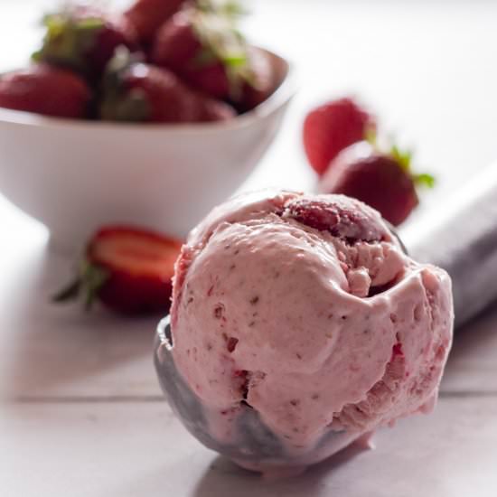 Easy Homemade Strawberry Ice Cream - Recipe photo by PastryWishes