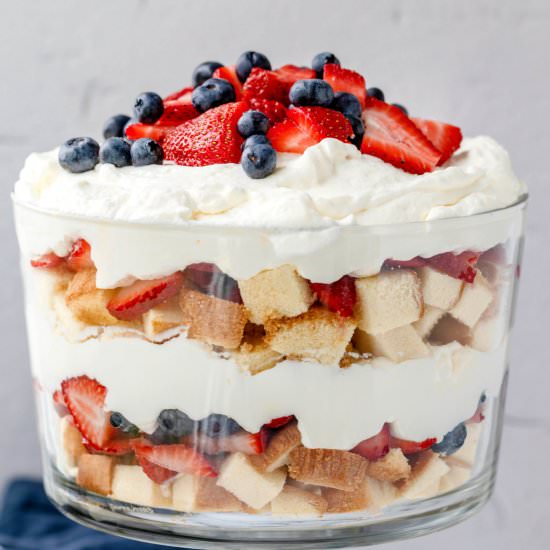 Red White & Blue Marble Trifle - Recipe photo by ihearteating