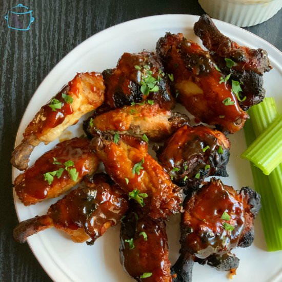 Slow Cooker Hot Honey Wings - Recipe photo by The Lazy Slow Cooker