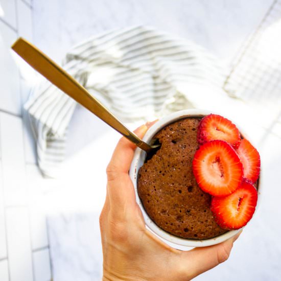 Paleo Chocolate Mug Cake (no flour) - Recipe photo by caiteyjay