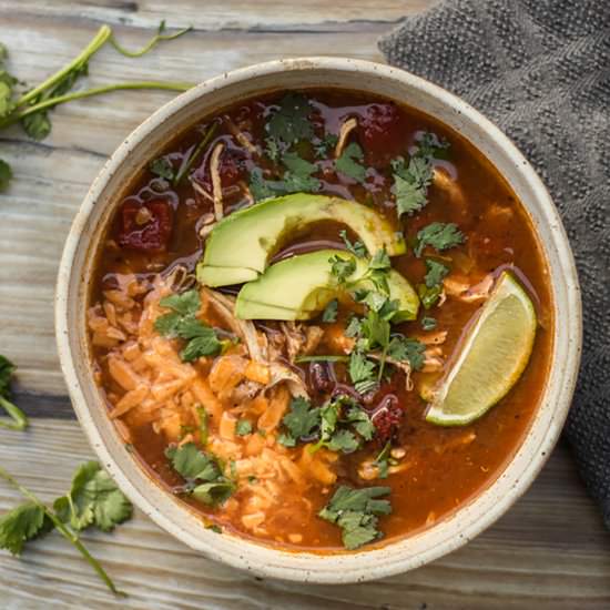 Healthy Chicken Tortilla Soup - Recipe photo by caiteyjay