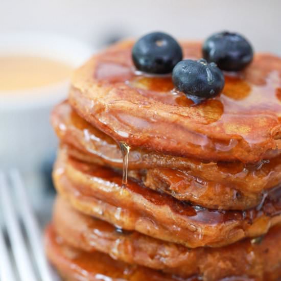 Peanut Butter Pancakes - Recipe photo by littlebitrecipes