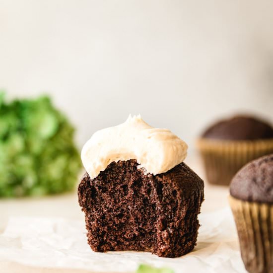 Chocolate Cupcakes with Baileys - Recipe photo by kickassbaker