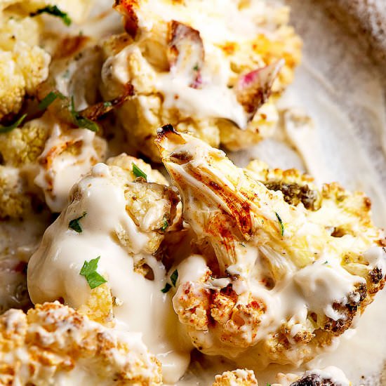 Roasted cauliflower with tahini - Recipe photo by Chefjar