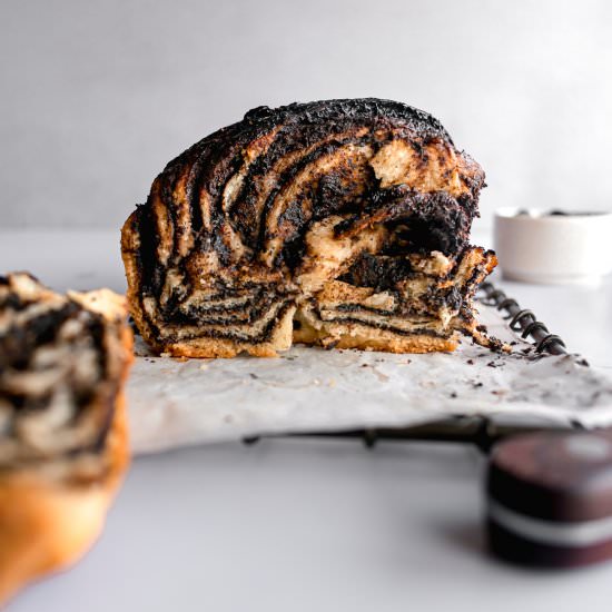 Chocolate Espresso Babka - Recipe photo by Shambhavi-ThatBakeBlog