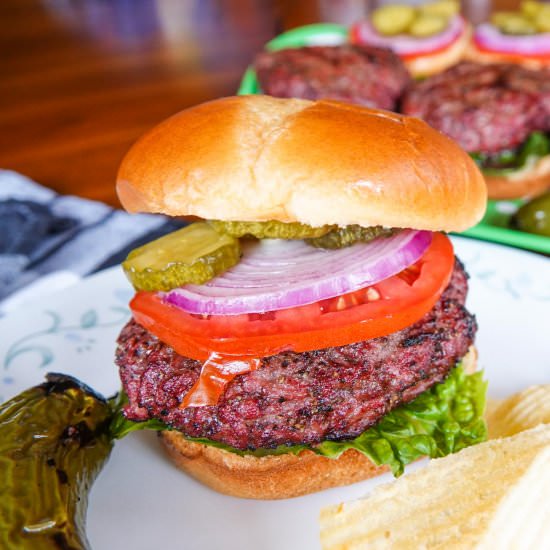 Juicy Smoked Burgers - Recipe photo by Jerkyholic