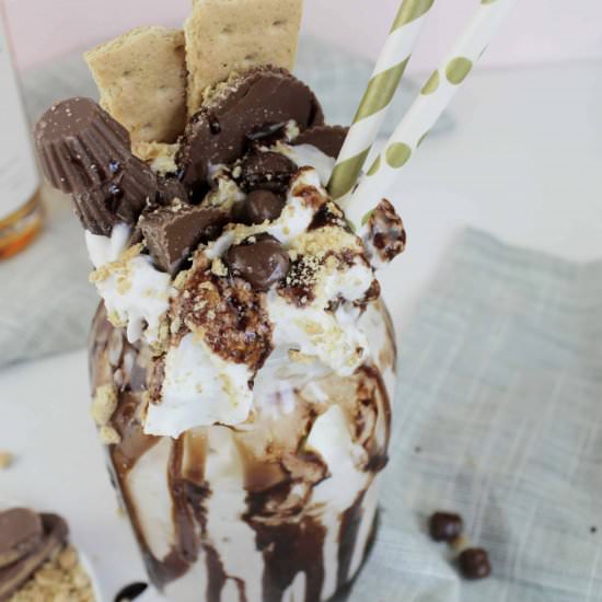 Peanut Butter Whiskey Milkshake - Recipe photo by homebodyeats