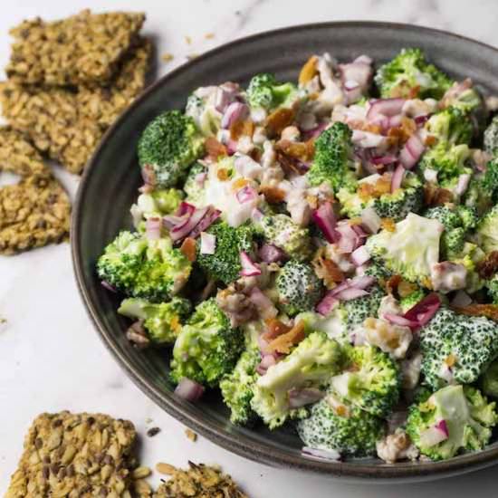 Keto broccoli salad - Recipe photo by HereToCook