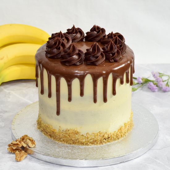 Banana Walnut Drip Cake - Recipe photo by Sweet Mouth Joy