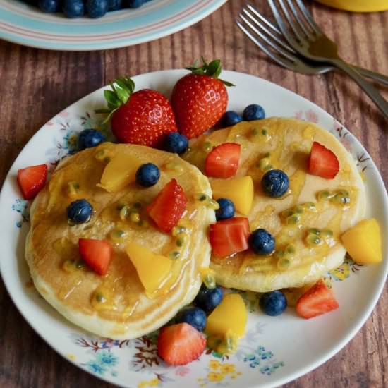 fluffy vegan pancakes - Recipe photo by whatjessicabakednext
