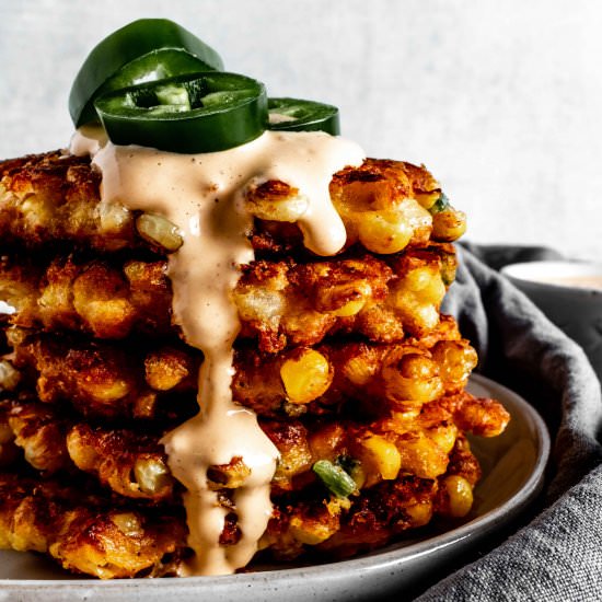 mexican street corn fritters - Recipe photo by whisked away kitchen