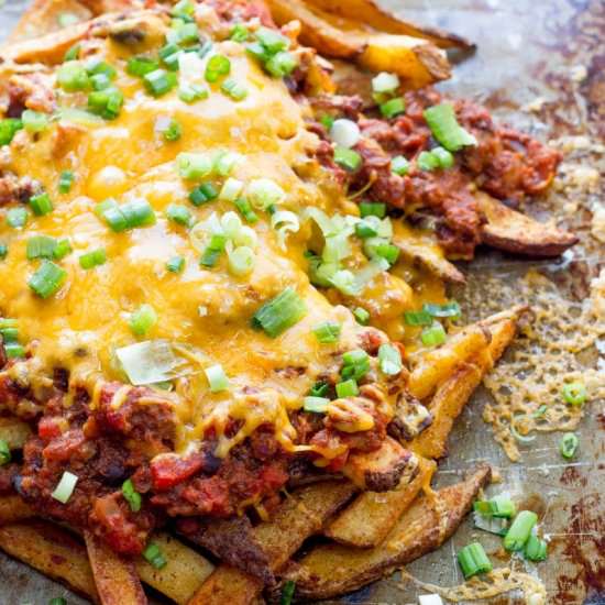 Chili Cheese Fries - Recipe photo by wholefully