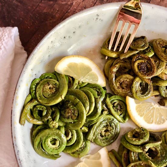 Fiddleheads - Recipe photo by Hoorah to Health