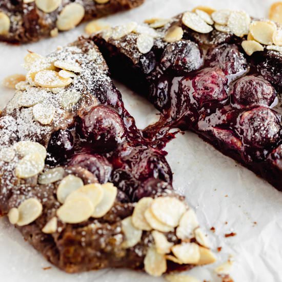 Chocolate Cherry Galette - Recipe photo by FlouringKitchen