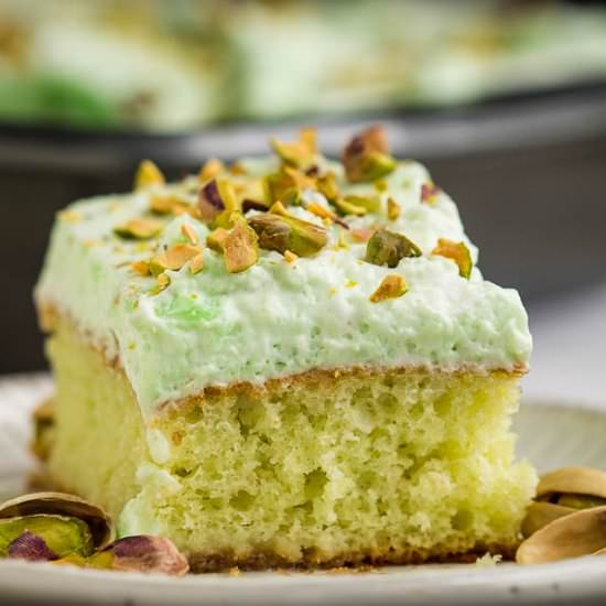 Pistachio Poke Cake - Recipe photo by CallMePMc
