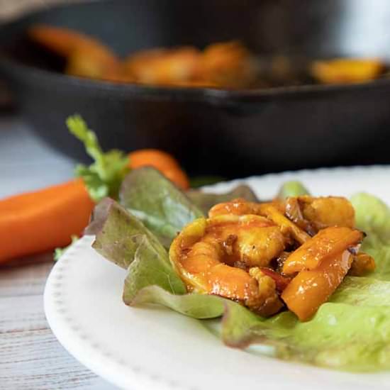 Thai Shrimp Lettuce Wrap - Recipe photo by iwilkerson