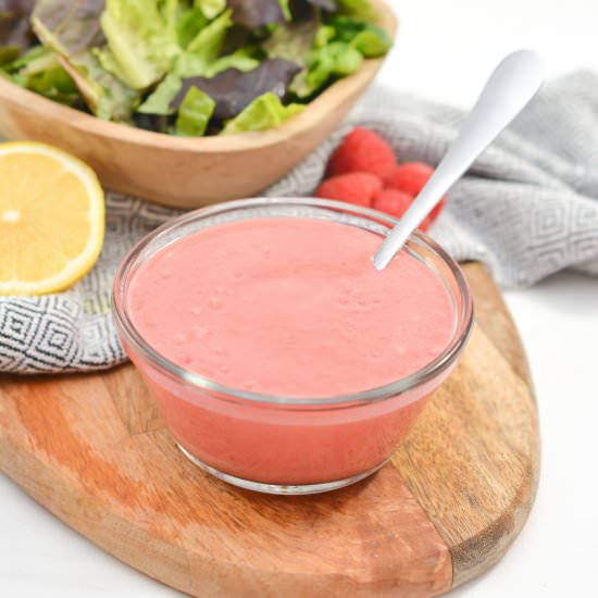 Keto Raspberry Vinaigrette - Recipe photo by littlebitrecipes