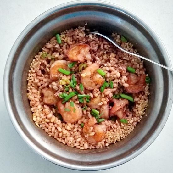 One-Pot Shrimp Rice Multigrains - Recipe photo by escapetofood