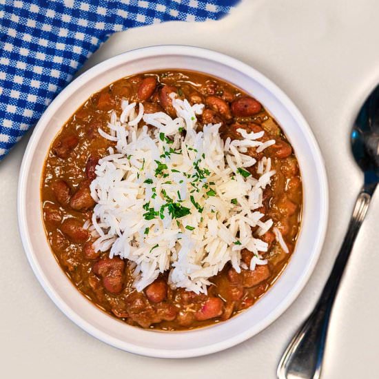 Cajun Vegan Red Beans and Rice - Recipe photo by danceswithknives
