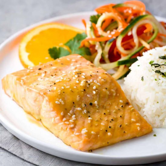 Citrus Soy Glazed Salmon - Recipe photo by Jessica Gavin
