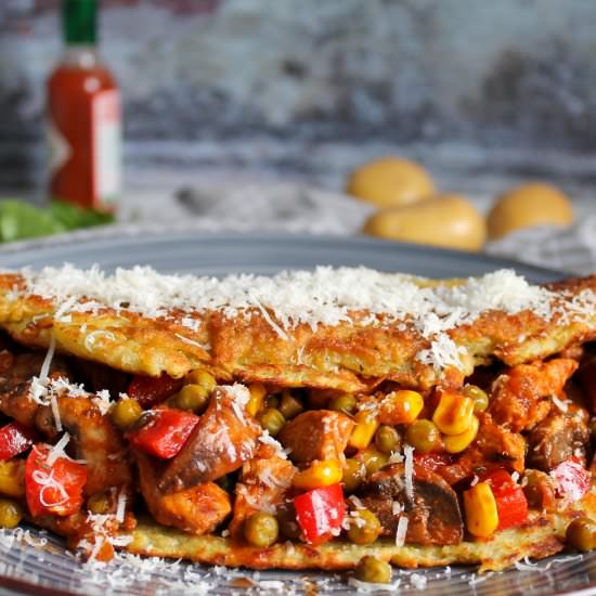 Meat Stuffed Potato Pancake - Recipe photo by Cook Homey