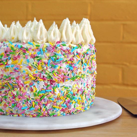 Gluten Free Funfetti Cake - Recipe photo by glutenfreealchemist