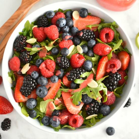 Mixed Berry Arugula Salad - Recipe photo by Herbs and Flour