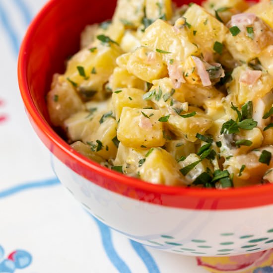 Sweet Pickle Potato Salad - Recipe photo by sidewalkshoes