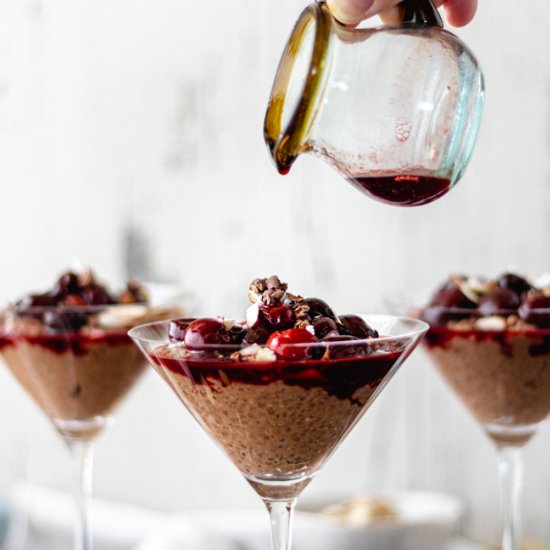 Chocolate-Cherry Chia Pudding - Recipe photo by Alifedelicious