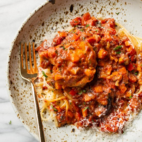easy chicken cacciatore - Recipe photo by saltandlavender