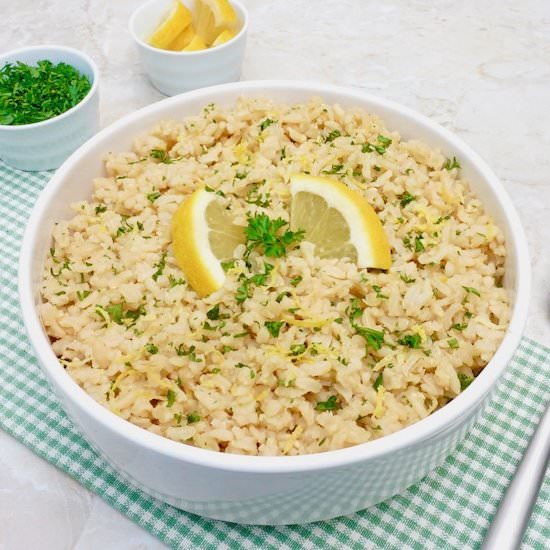 Lemon Parsley Brown Rice - Recipe photo by anothertablespoon