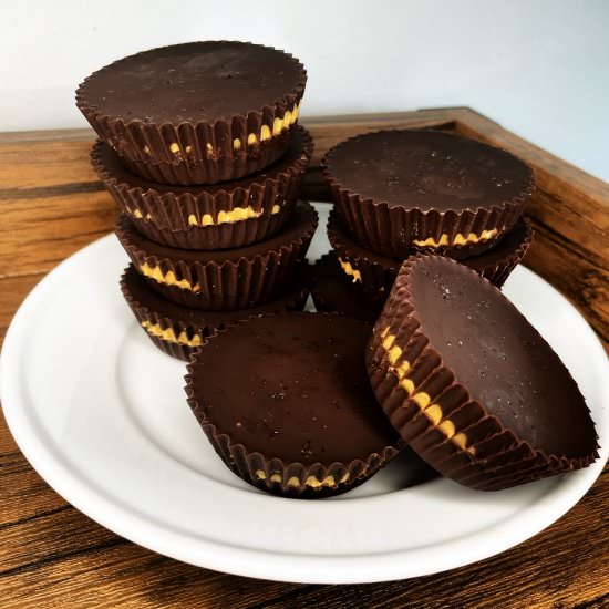 Dark Chocolate Peanut Butter Cups - Recipe photo by tequila.and.flour